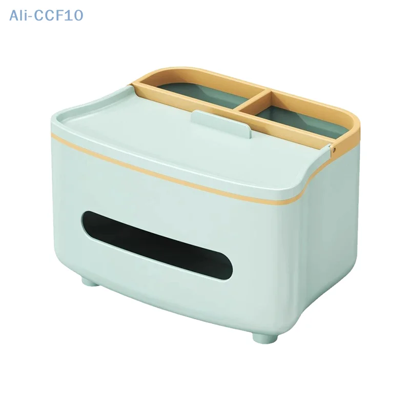 Tissue Box Holder With Spring Desktop Wall-mounted Tissue Box Cover Paper Towel Dispenser Paper Extraction Dispenser For Car