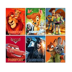 Król lew okładka na paszport Simba uchwyt na paszport podróże PU skóra Disney Bambi portfel na karty kredytowe bilety lotnicze