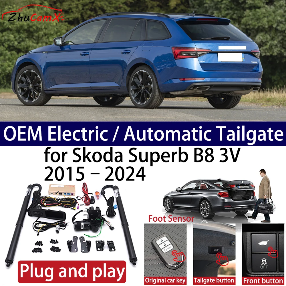 ZhuCamX for Skoda Superb B8 3V 2015–2024 Car OEM Power Electric Automatic One-Click Smart Liftgate Tail Gate Support Opener