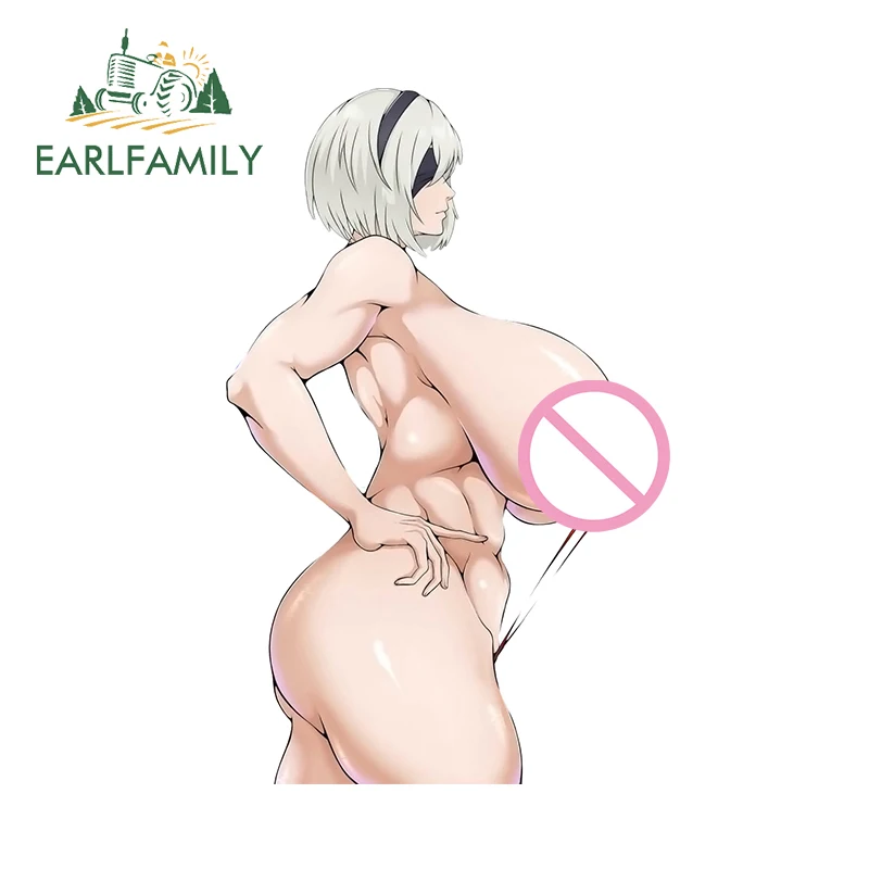 

EARLFAMILY 13 см x 7,9 см Nier 2B огромная грудь автомобильные наклейки Waifu женский мышечный галстук Ahegao задница украшения Ecchi голые наклейки