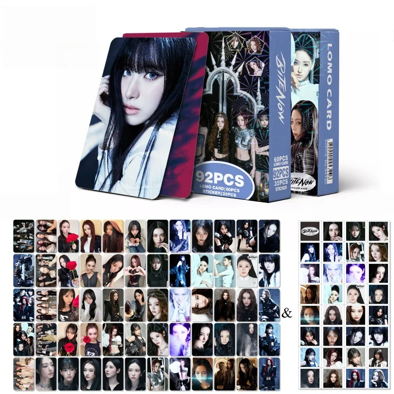 Korean girl group MEOV mini album BITE NOW flash card star holographic card LOMO card sticker for fans to collect gifts
