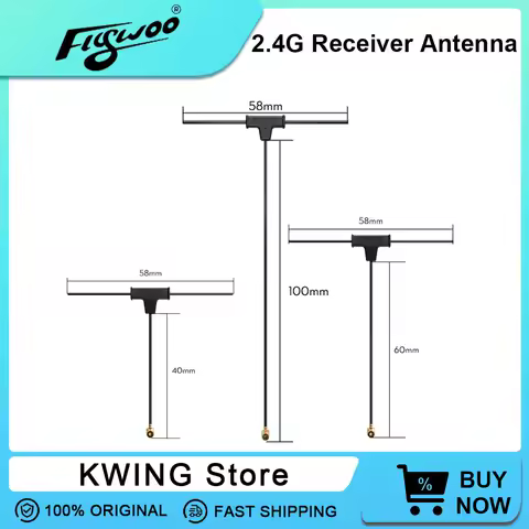 Flywoo ELRS 2.4g Minimortal PCB T Antenna UFL Minimortal T Antenna 40mm/60mm/100mm IPEX/IPX for ExpressLRS RX24T SuperD ELRS