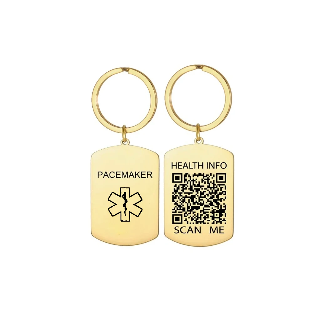 

Брелок из нержавеющей стали может быть настроена с идентификатором QR-кода, медицинская сигнализация, динамическая сетевая информация, диабет, гипертония