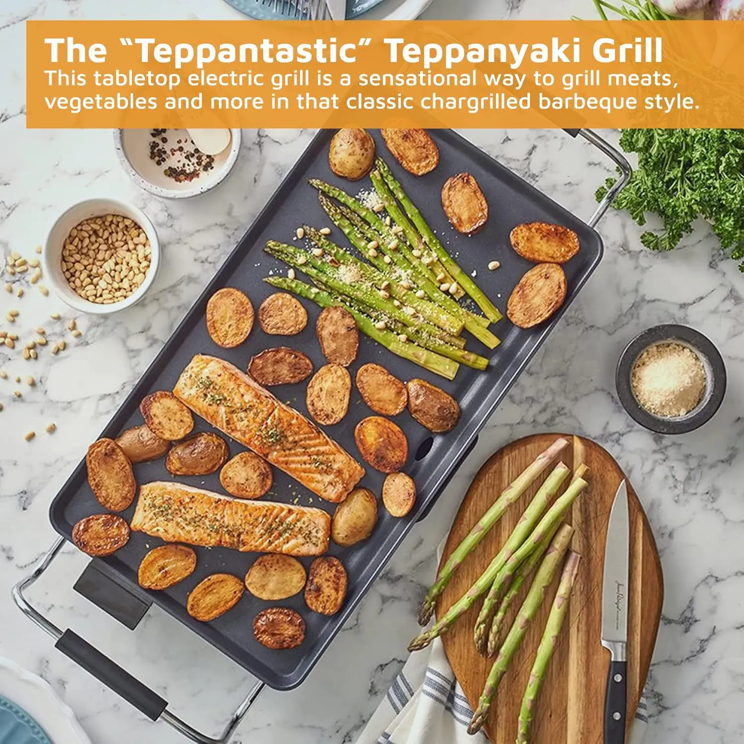 

The Teppantastic Grill | Tabletop BBQ with large non-stick hot plate | From Jean Patrique