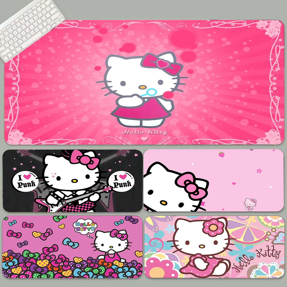 Cute Cat Hello Kitty Large Mouse Pad PC Game MousePads Desk Keyboard Mats Office Rubber Anti-slip Mouse Mice Mat 40x90 30x80 CM