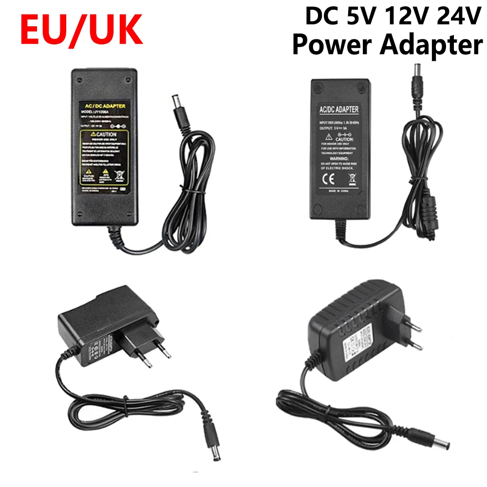 AC/DC 5V 12V 24V Power Charger Adapter Plug 1A 2A 3A 4A 5A 6A 7A 8A 10A Adapter AC DC 220V 12V 24V 5V For Led Strip Driver CCTV