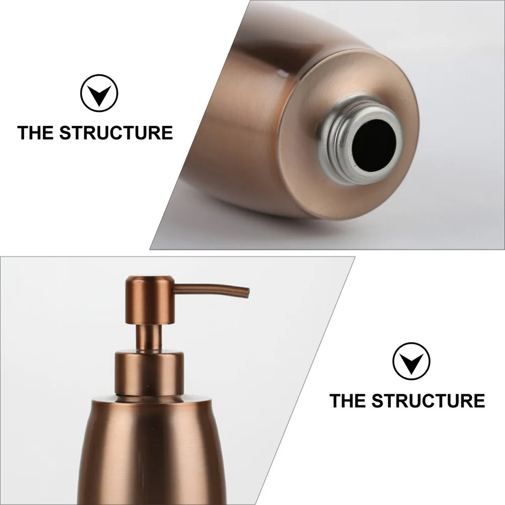 

1Pcs Stainless Steel Lotion Dispenser Travel Bottle Rose Gold Small Pump Dispenser for Shampoo Conditioner Liquid Hand