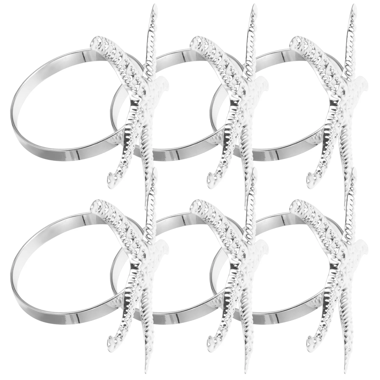 

6pcs Napkin Serviette Buckles Crown Gold for Party Napkin Rings Wedding Birthday Quality Table Accessories