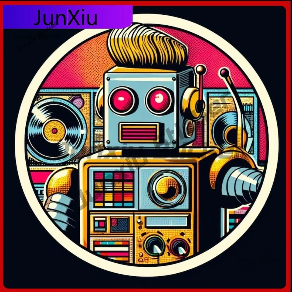 

Trendy Robot Sticker UV Resistant Waterproof Vinyl Decal Stylish Exterior Scratch Durable Protective Surface Sunproof