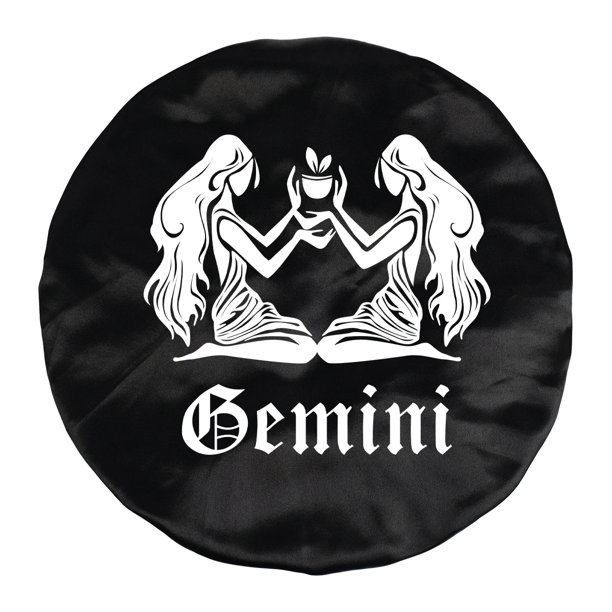 1pc Zodiac Sign Satin Sleep Hair Bonnet with Wide Brim - Lightweight Soft Hair Protection Cap for Nighttime & Daily Use