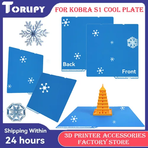 Nuevo ﻿   Kobra S1 Impresora 3D Placa fría Cama de impresora 3D de doble cara 200x200 mm Esmerilado (Compatible PLA/PETG) Accesorios de impresora 3D