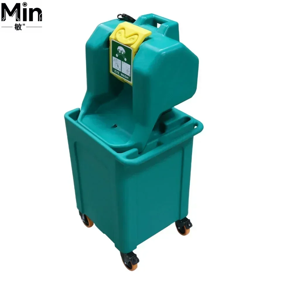 Emergency Eye Wash Station Self Contained Gravity Flow Wall Mounted Portable Mobile Trolley Eyewash for Laboratory Industrial