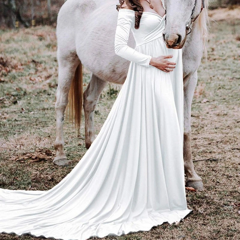 Gaun hamil untuk foto, Gaun kehamilan untuk foto bayi perempuan, gaun pengantin, fotografi, gaun ibu hamil