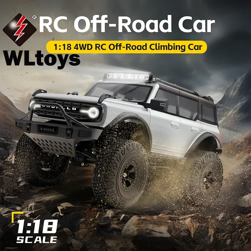 WLtoys 1/18 RC Car 184020 184021 184023 2.4G 4WD Bigfoot Climbing Car 1 Hour of Playtime Toys and Gifts for Kids and Adults Gift