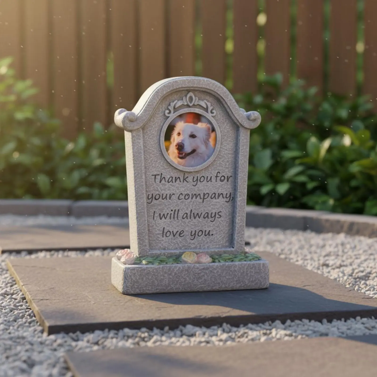Pet Grave Marker Resin Pet Tombstone Ornament Feline Tombstone Long-Lasting Feline Remembrance Statue Easy to Clean for Yard view 5