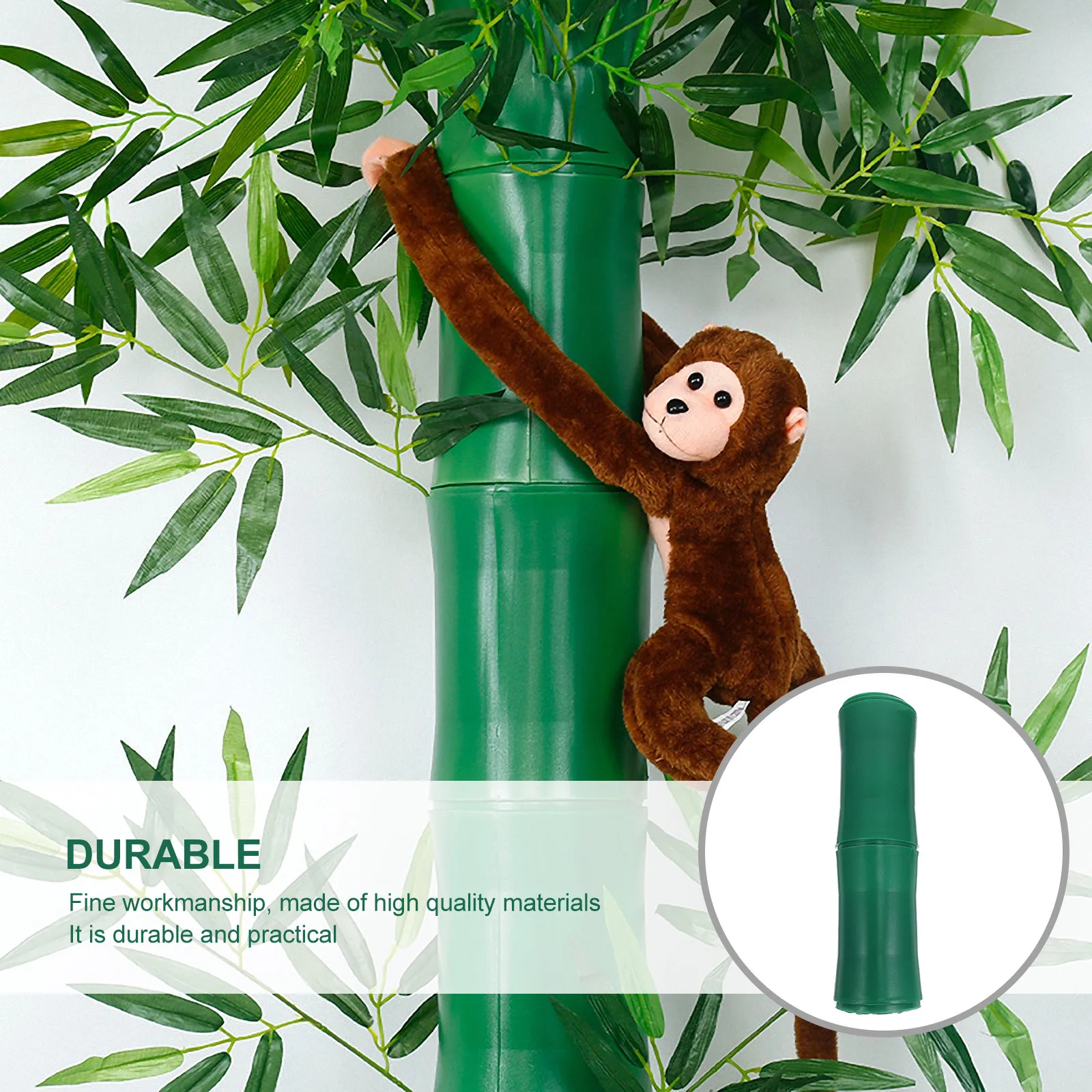5Pcs Simulated Bamboo Adornment Decorative Tube for Sewer Decor Drain Pipe Cover Green Plant Prop No Maintenance Lifelike DIY