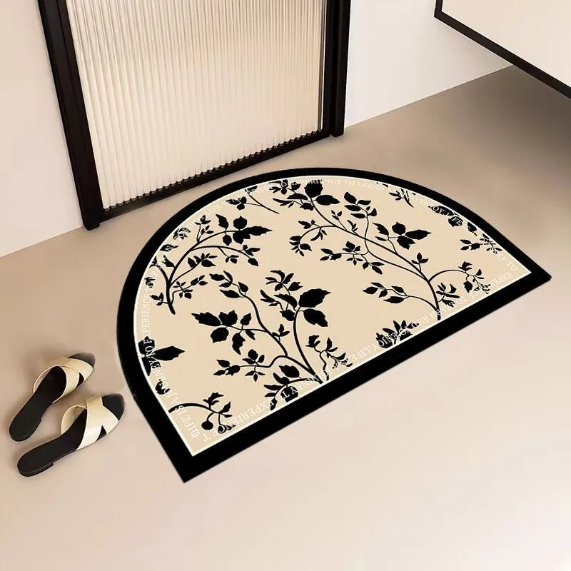Diatom mud bathroom water absorption premium bathroom semi-circular foot pad leave-in dirt-resistant carpet