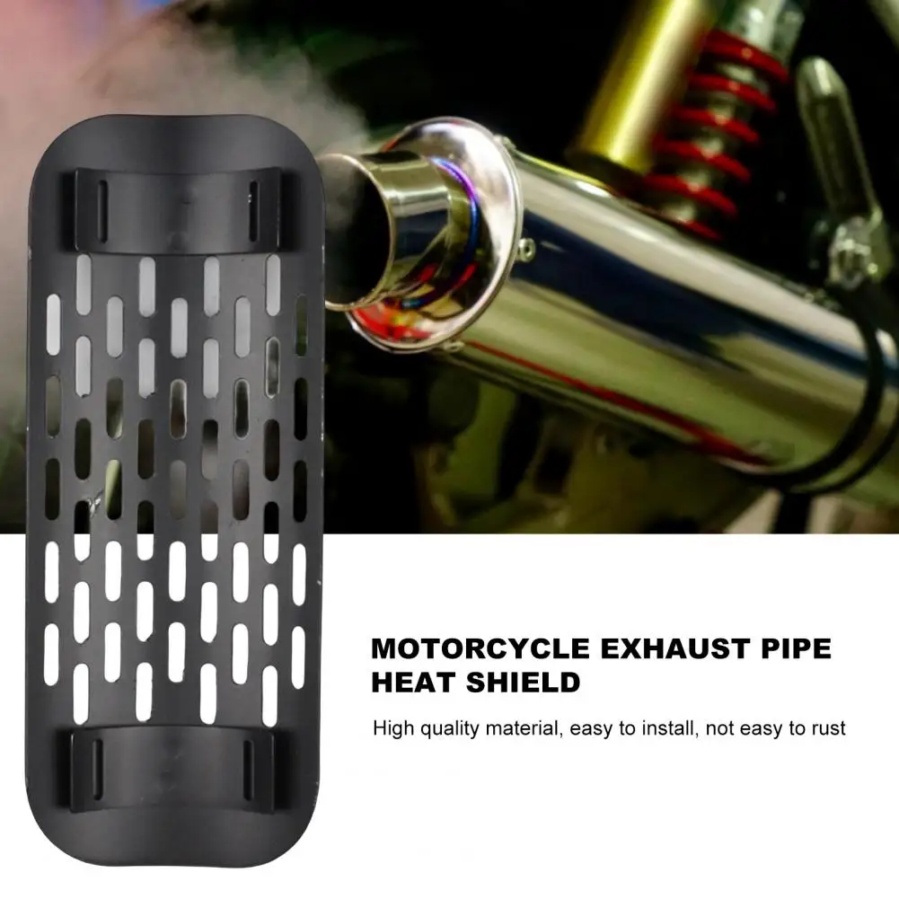 Motorcycle Heat Shield Electroplating Anti-scalding Motorbike Exhaust Muffler Pipe Heat Shield Exhaust Pipe Cover for Motorbike