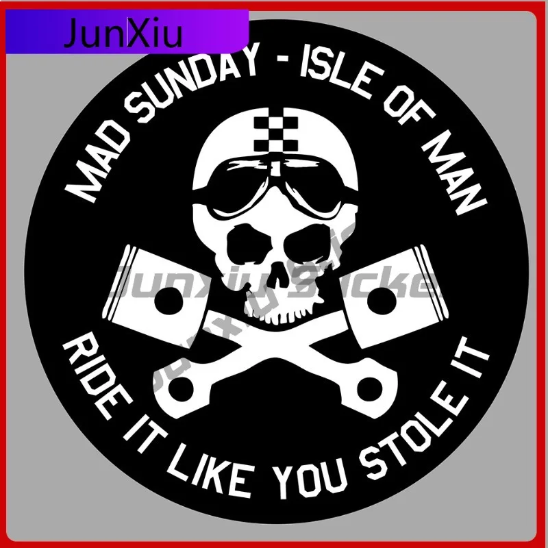 

ISLE OF MAN Funny Window Waterproof Decal MAD SUNDAY TOURIST TROPHY TT ILE DE MAN 5cm STICKER RACING IA090 Trendy Laptop