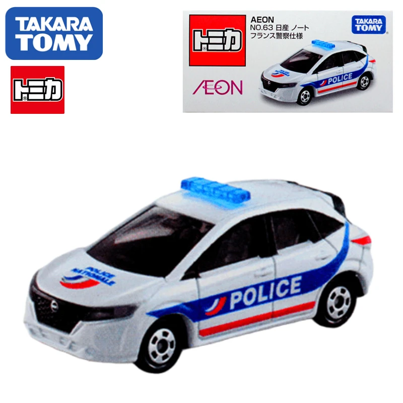 Takara Tomy TOMICA-Coche de juguete de aleación, Mini Edición especial, AEON 63, bomba, Nissan, nuevo coche de policía, colección de decoración, regalo