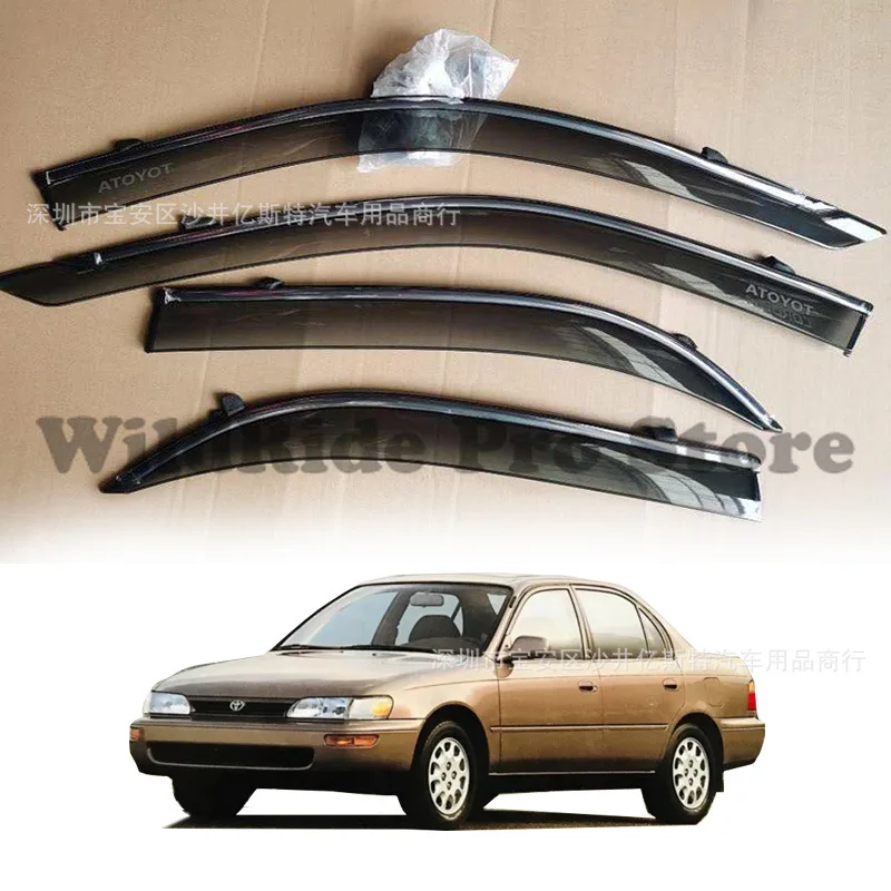 

1 set Plastic Rain Visors for 1993-1995 Toyota Corolla Ae100 Window Deflectors Export Cross Border Trade