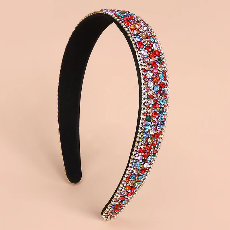 2024 New Fashion Diamond-Encrusted Headband for Women Trendy Colorful Full Rhinestone Hairband Exquisite Luxury Hair Accessories