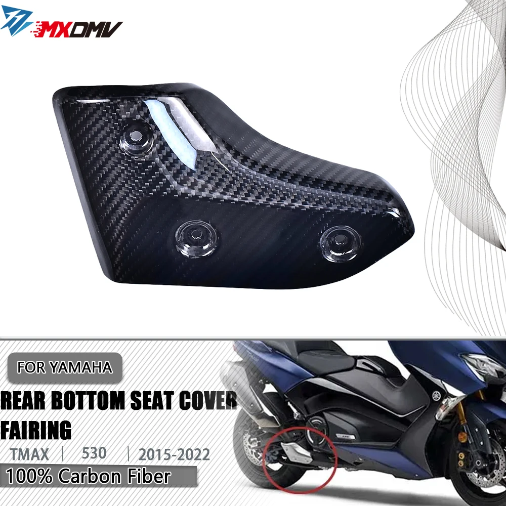 

Real Carbon Fiber For Yamaha Tmax500 Tmax530 2015-2022 Tmax 500 530 560 Exhaust Pipe Cover Protector Motorcycle Deco Accessories