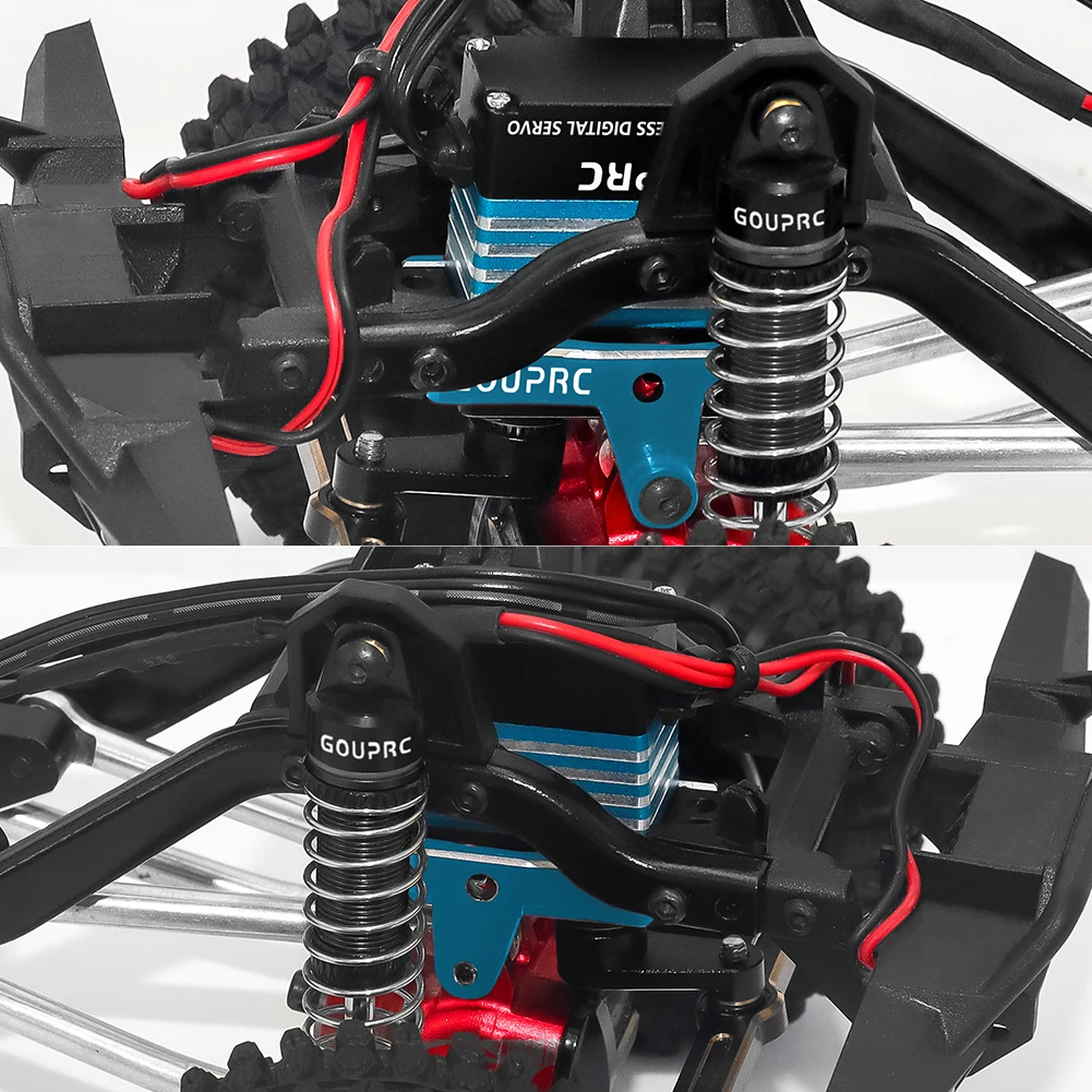 เซอร์โวมินิแบบดิจิตอล RC น้ำหนัก 9 กก. พร้อมขายึดเซอร์โวและแขน มินิเซอร์โวมอเตอร์ไร้แกนสำหรับรถ TRX4M เซอร์โว 1/18 RC