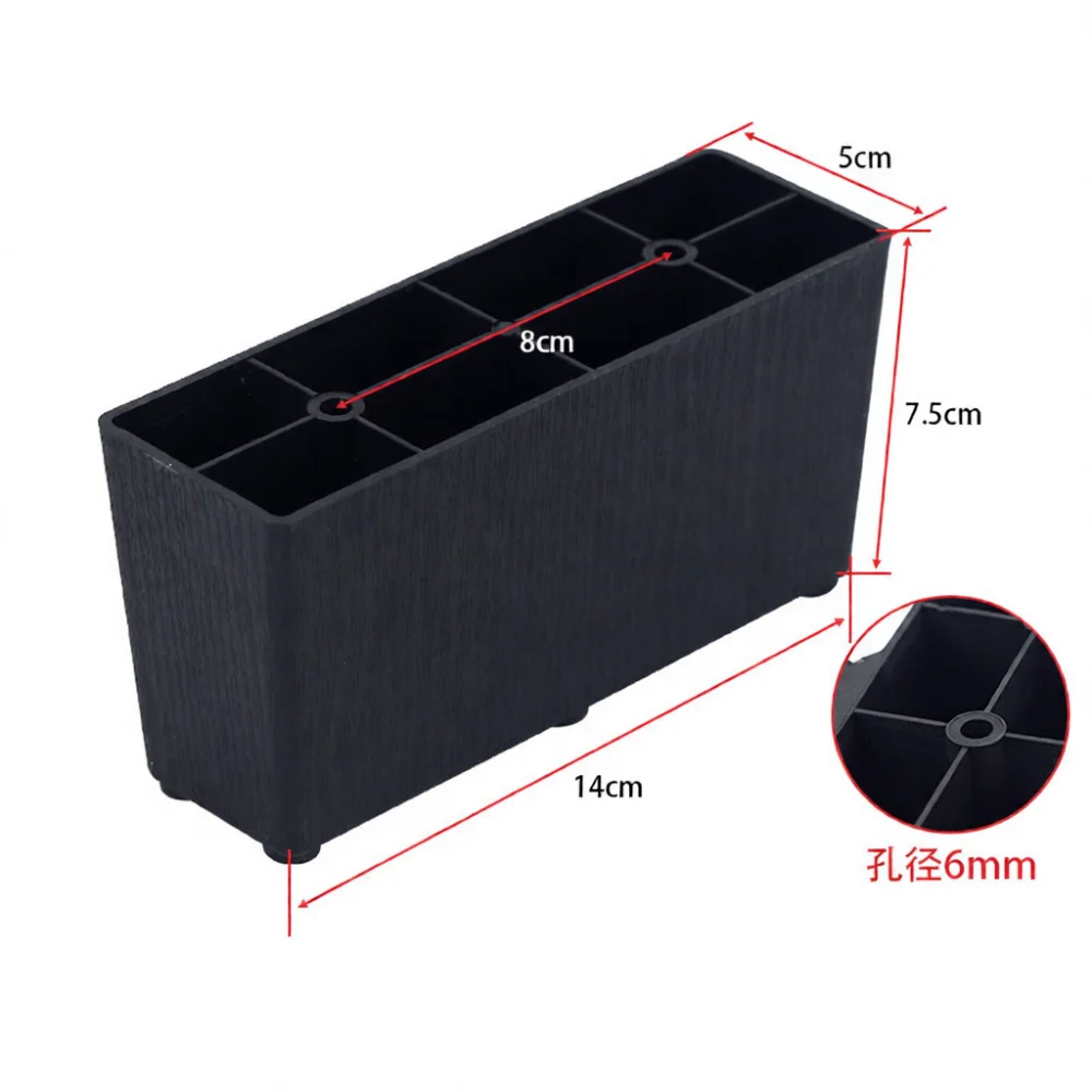 Durable Plastic Sofa Support Legs Furniture Cabinet Bed Desk Replacement Feet Modern Minimalism Style Black Parts
