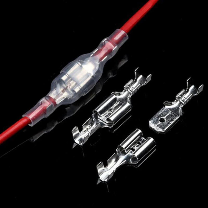 900Pcs/Set Insulated Electrical Wire Crimp Terminals 2.8/4.8/6.3mm Spade Connectors Assortment Kit with Box