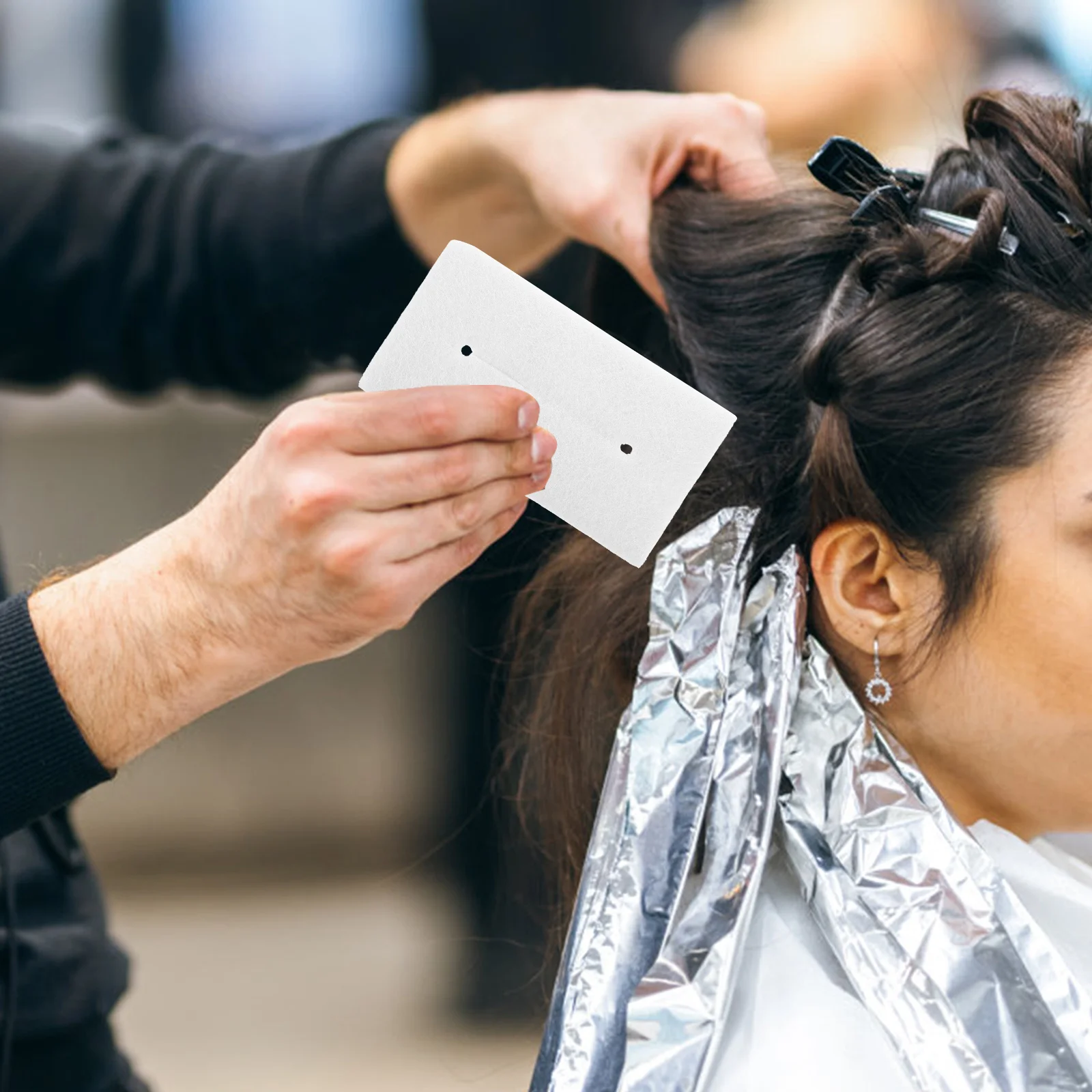 25pcs Heat Insulation Mats For Perm Rods Lightweight Hairdressing Pads Burn Protection Salon Home Use Perm Rods Insulation Pad