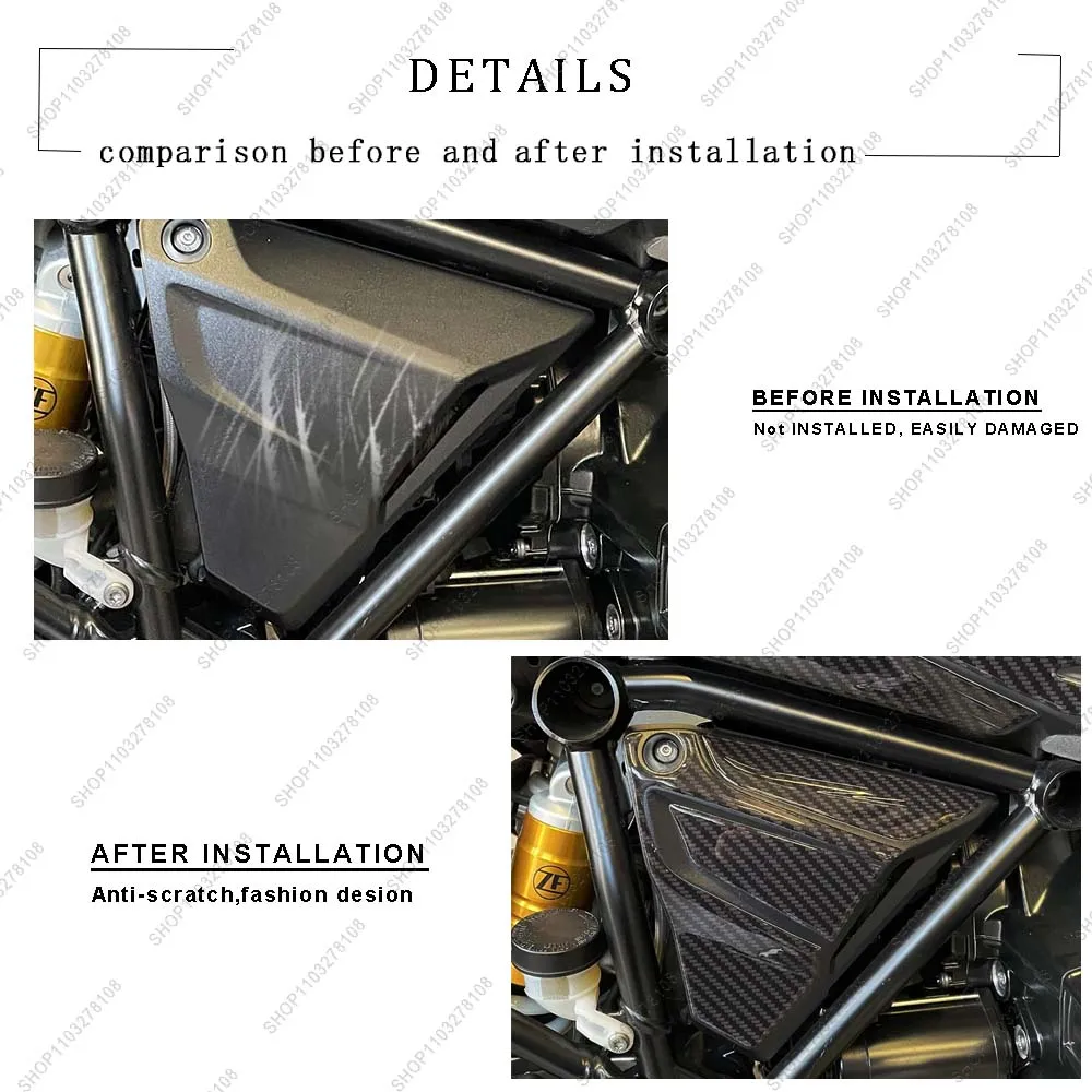 For BMW R 1250 GS 2021-2023 Motorcycle Side Body Frame Airbox Protection Sticker 3D Gel Resin Sticker waterproof Kit