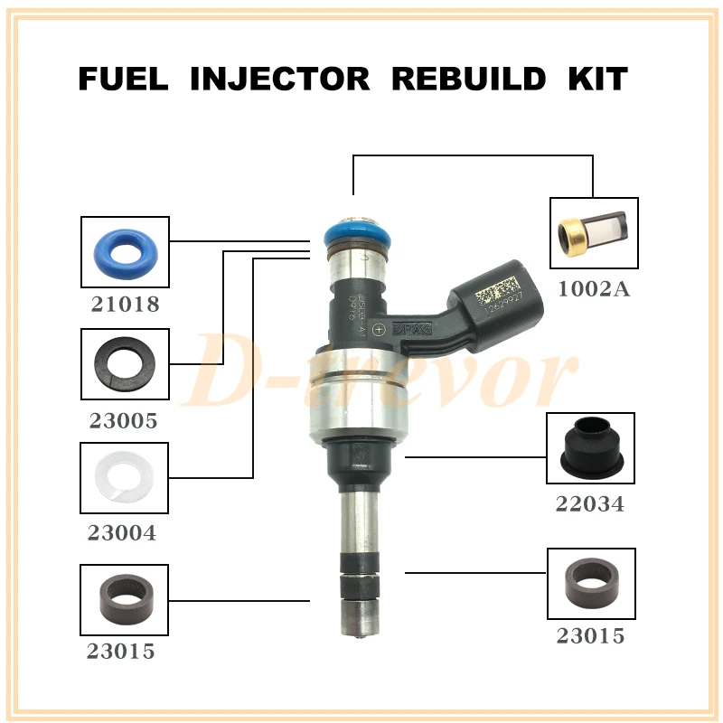 Fuel Injector Seal O-Ring Kit Seals Filters for 12629927 For Chevrolet Equinox GMC Terrain CTS SRX 3.0L GDI