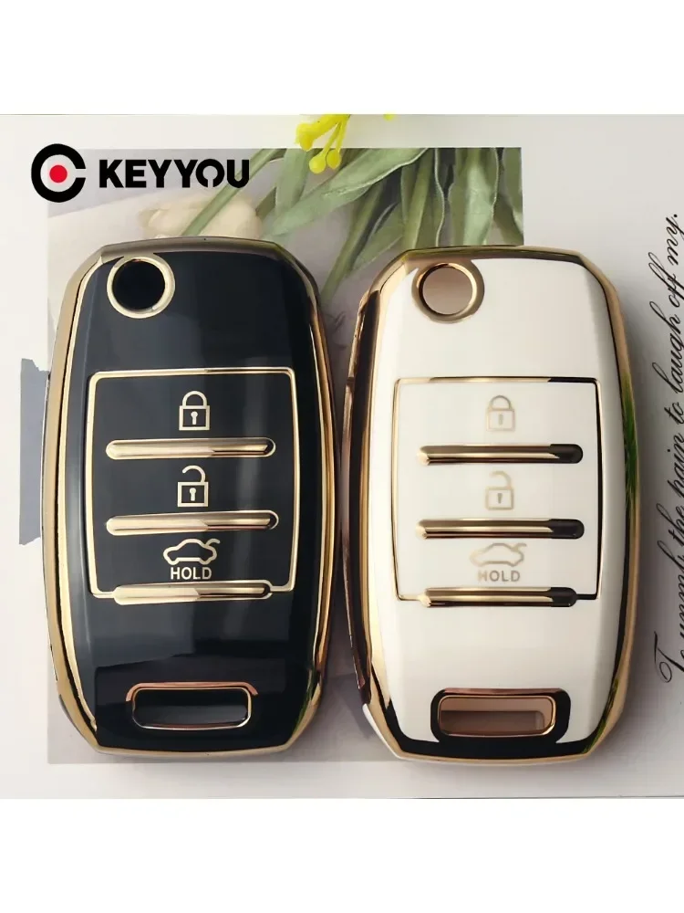 KEYYOU 1 pièces nouveau étui de clé de voiture en TPU pour KIA RIO 3 K2 K3 K4 K5 Sportege Picanto Optima Soul Ceed Sorento Forte Stinger Cerato