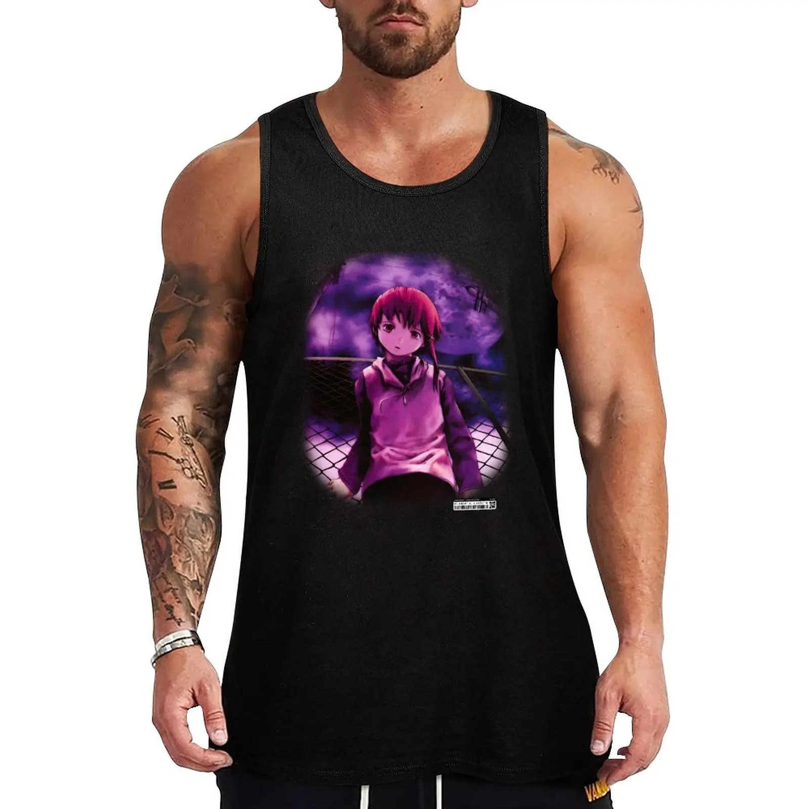

Serial Experiment Lain Tank Top summer clothes man 2025 T-shirt men Men's sleeveless men clothes