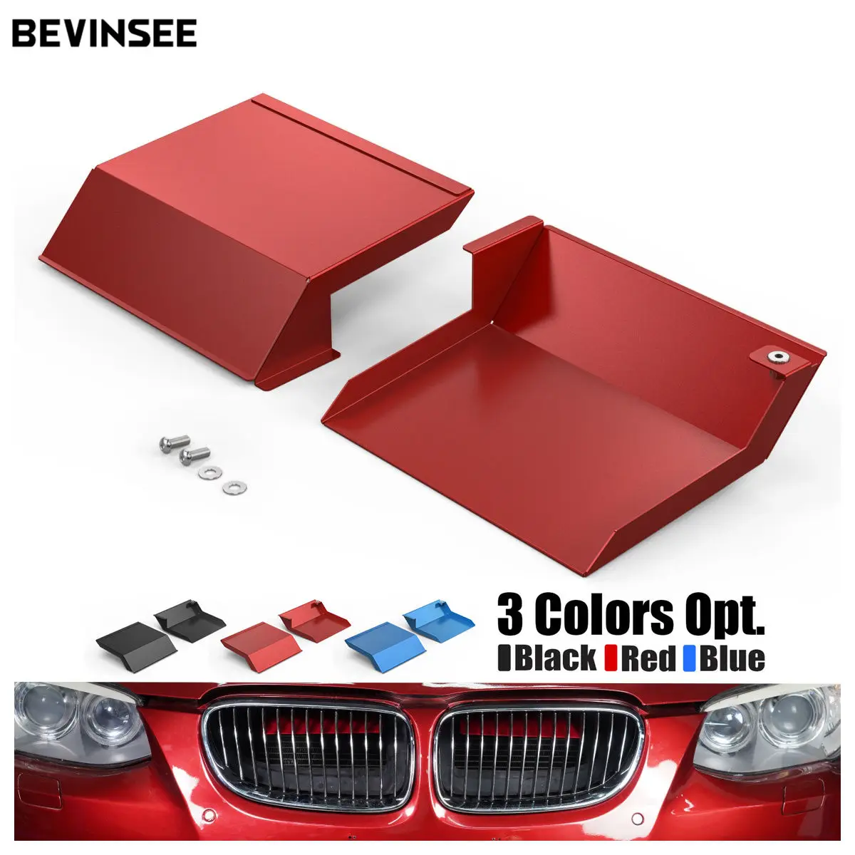 

BEVINSEE Air Intake Scoops for BMW E90 E91 E92 E93 323i 325i 328i 330i 335i 335d 2005 2006 2007 2008 2009 2010 2011 2012