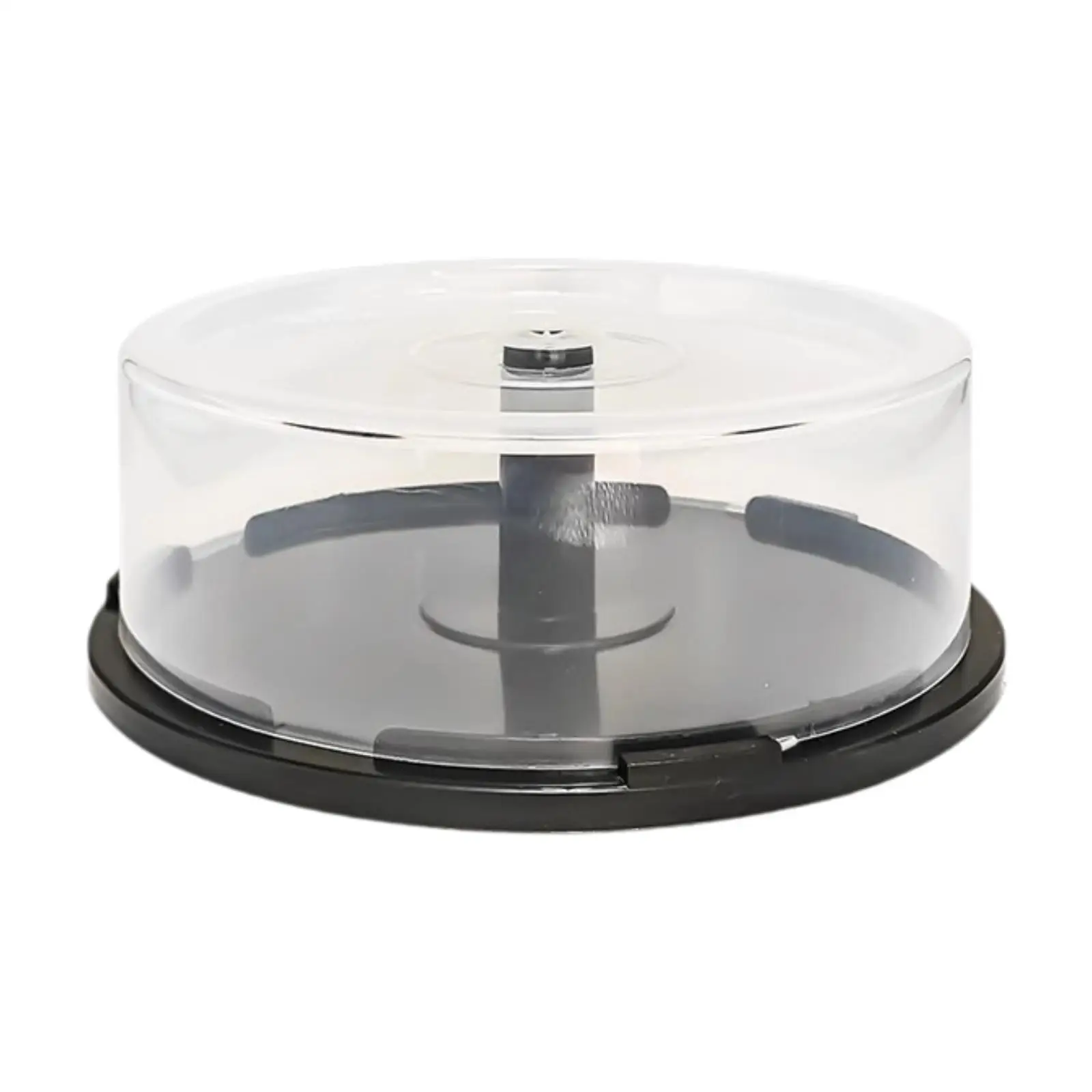 CD Storage Bucket Lightweight 25 Disc Capacity Clear Cover Empty CD DVD Box for Tabletop Office Living Room Bedroom Home