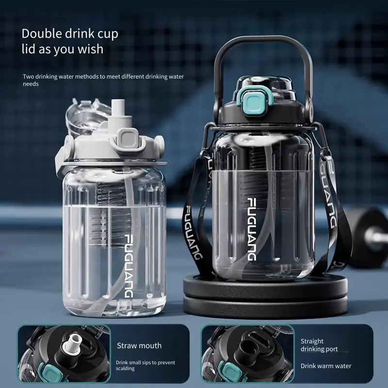 

Outdoor Sports Ton Cup Sports and Fitness Summer Large Capacity Ton Barrel Portable Outdoor Big Belly Cup Straw Water Cup