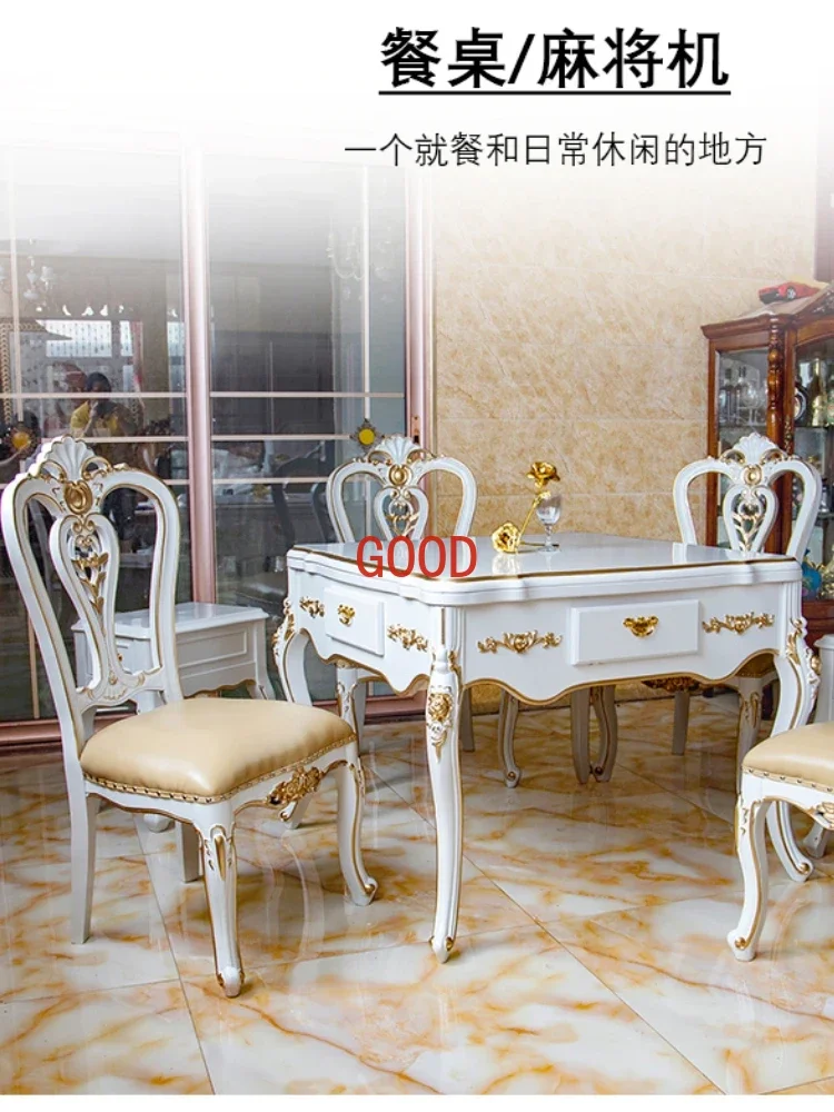 Electric Automatic European-Style Solid Wood Villa Household Mahjong Machine