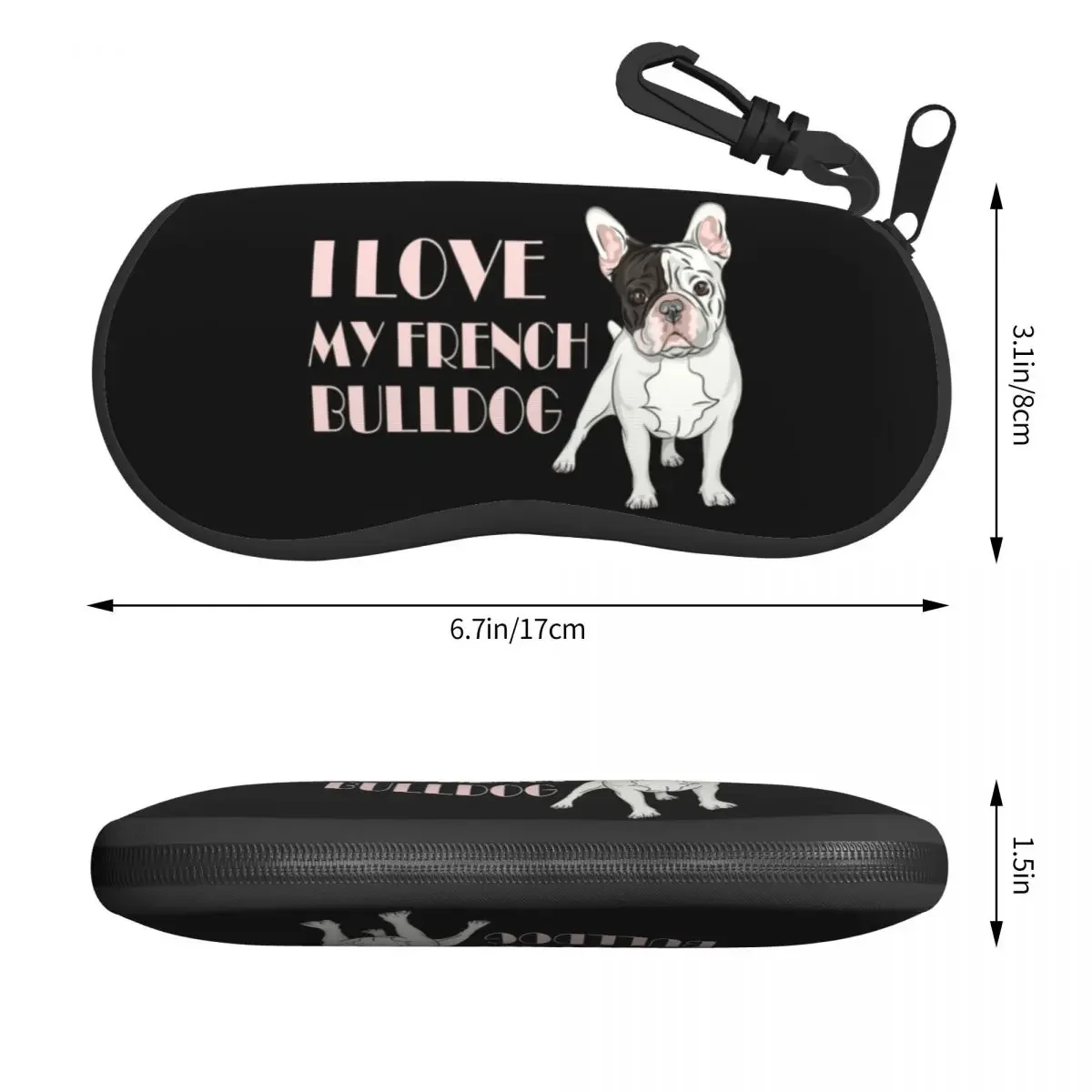 French Bulldog Eyeglass Glasses Case Men Women Soft Pet Puppy Dog Animal Frenchie Sunglasses Protective Box