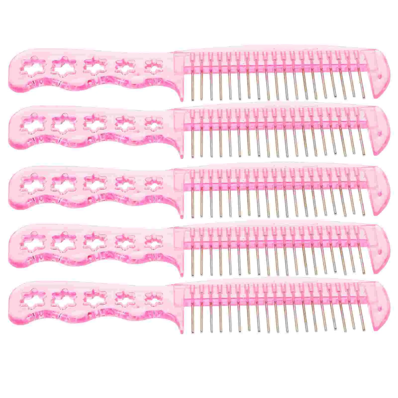 5 Pcs Comb Hair Combs Bjd Barber Synthetic Brush Plastic Teasing for Fine Pintail