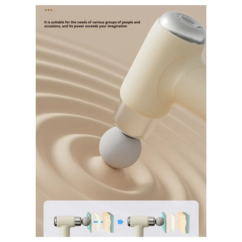 SANQ Mini Fascia Gun With Multiple Massage Heads Large Battery Capacity And Fast Charging Suitable For Travel Sports