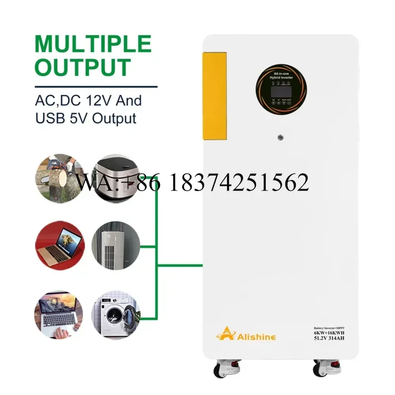 Wmwmnu for High Efficiency 6kw Inverter 16kwh Battery Pure Sine Wave DC AC Solar Inverter Off Grid MPPT Home Appliance