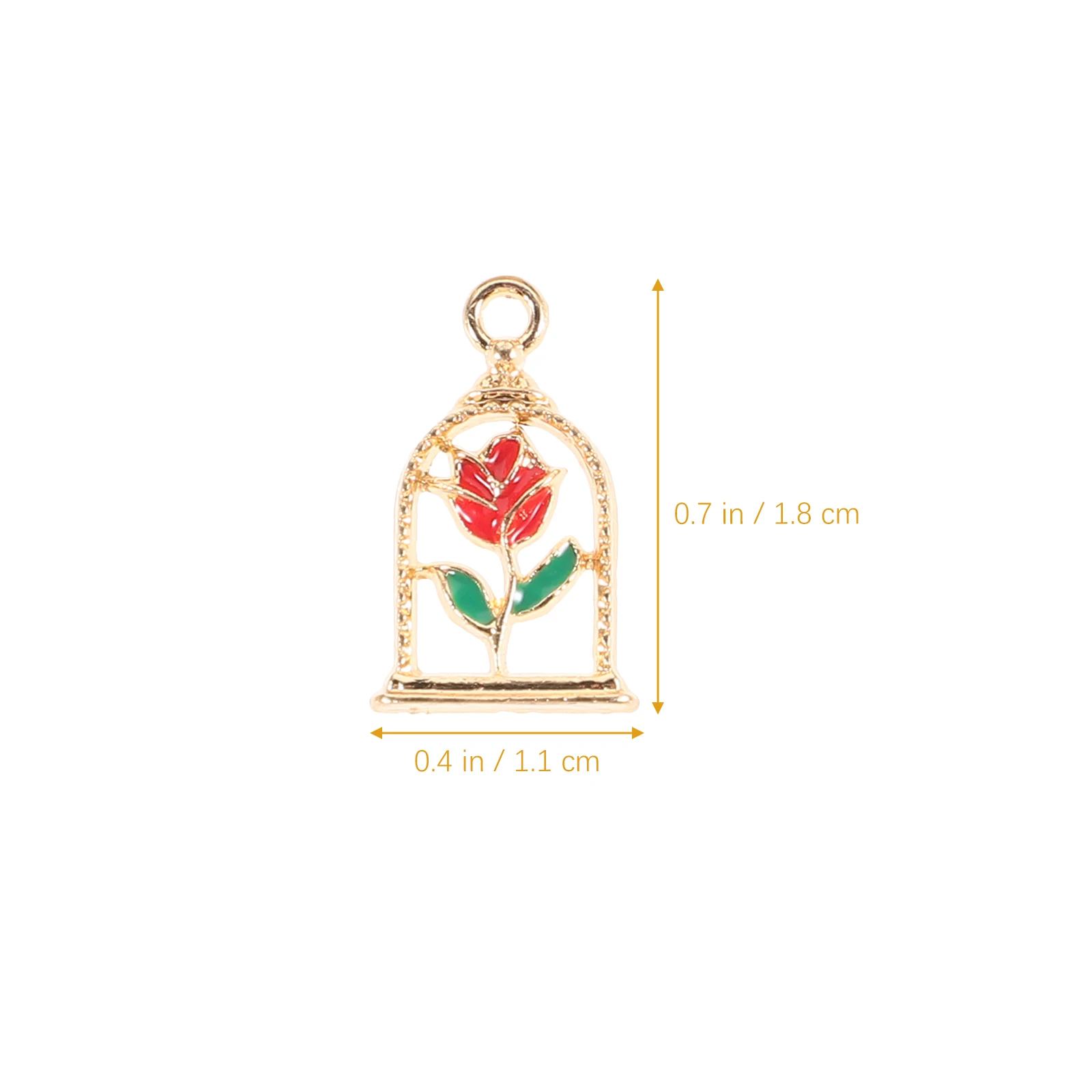

10pcs Rose Charms Bead Pearls Retro Decorative Jewelry Craft Supplies Necklace Making DIY H made Pendant Accessories