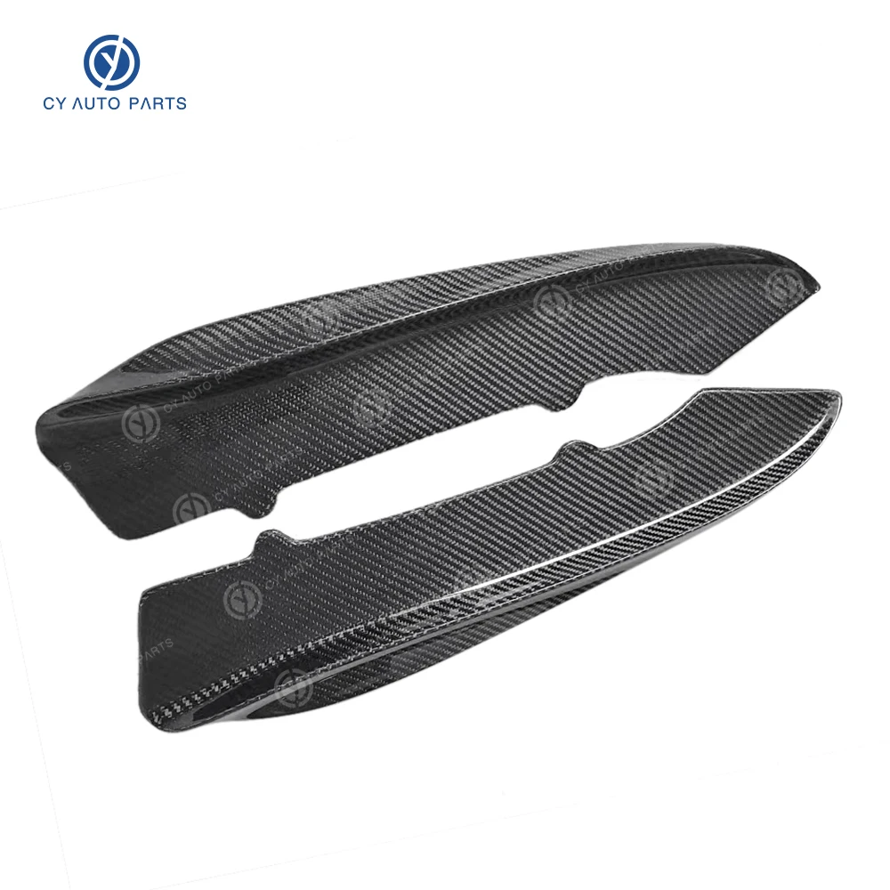 True carbon Fiber Car Rear Insurance Rear Splitter Left And Right Corner Cover Lip  For BMW 3Series E92