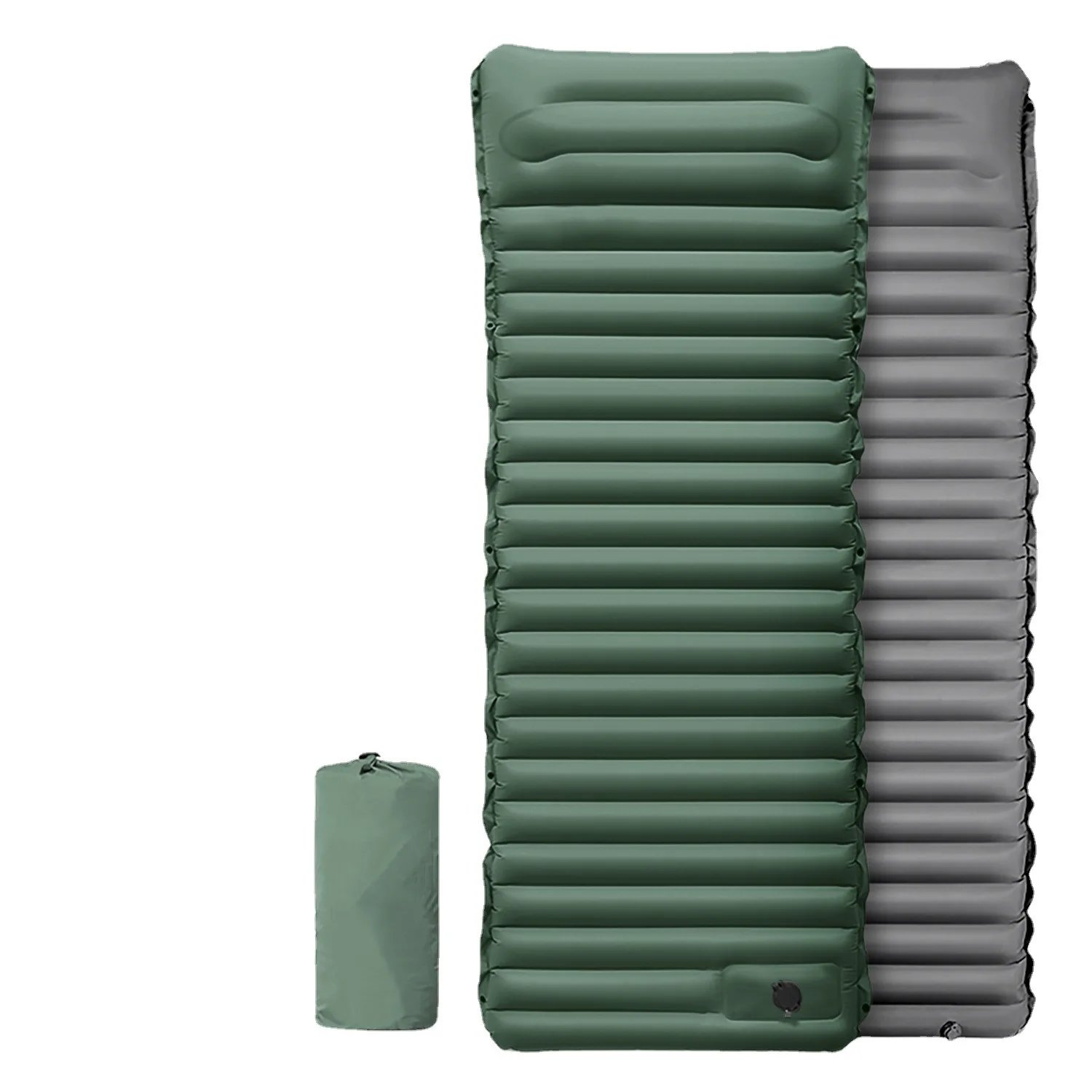 Outdoor Camping Sleeping Pad Inflatable Mattress with Pillows Ultralight Air Mat Built-in Inflator Pump Travel Hiking