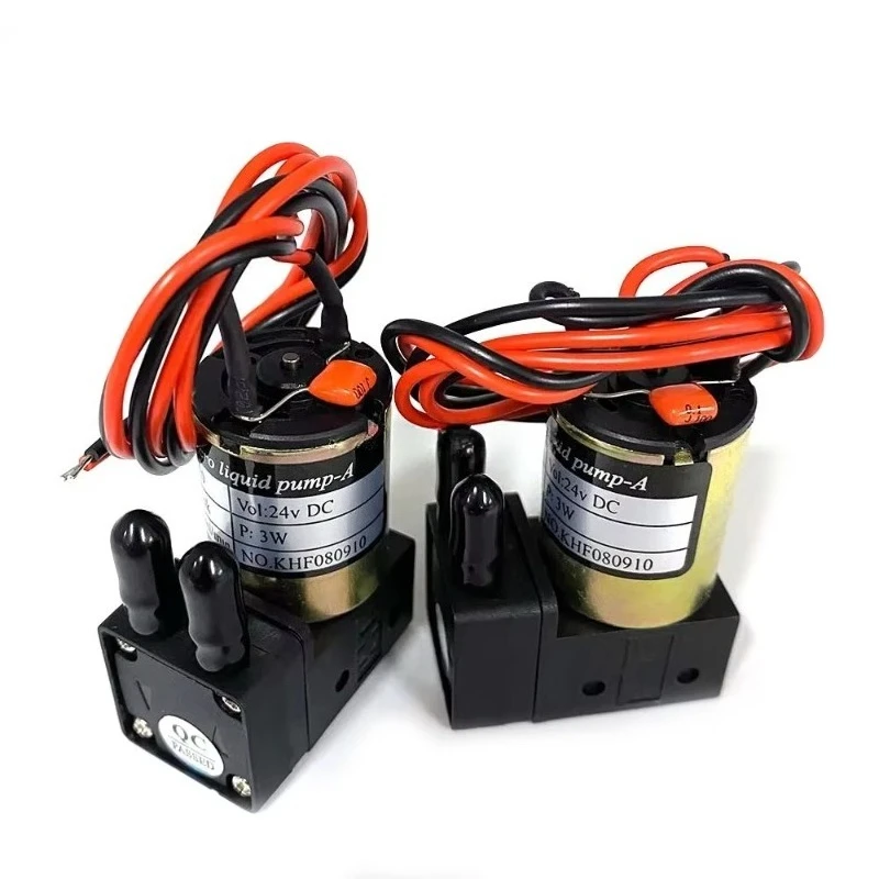 Small 24VDC 3W Ink Diaphragm Pump 100-200ml/min Micro Liquid Delivery Pump For Large Format Eco Solvent Printing Machine