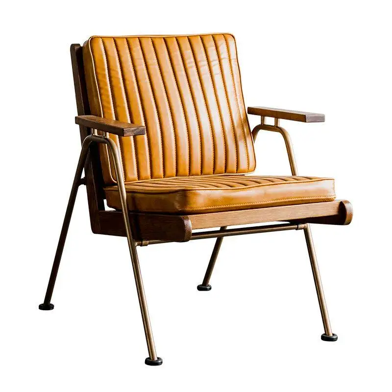 

American cafe sofa chair retro Nordic industrial style balcony casual nostalgic single double guest negotiation sofa