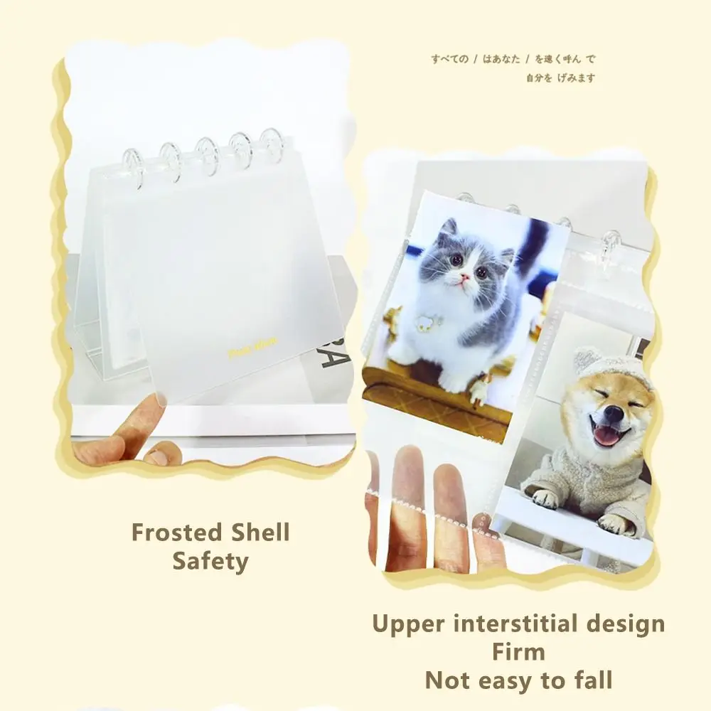 PP Photo Album 3/4/5/6 Inch Photo Clear Card Binder Loose Leaf Design Mushroom Hole Photocard Holder Travel Photo Display