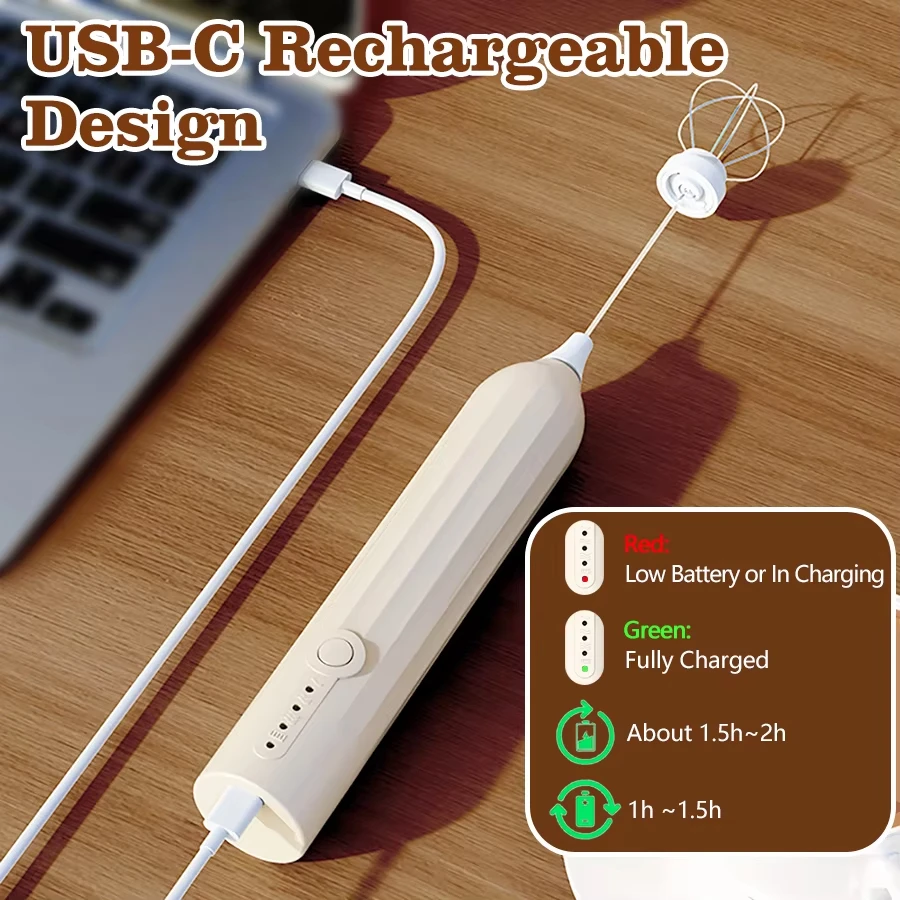 전기 우유 거품기, 휴대용 계란 거품기, 충전식 3단 음료, 잼, 커피 머신, 가정용 주방 반죽 믹서